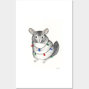 Festive Chinchilla Posters and Art